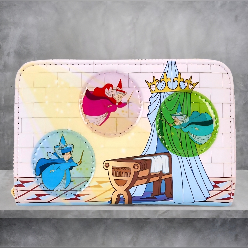 Loungefly Sleeping Beauty Stained Glass Crossbody & Wallet Set - Picture 5 of 8